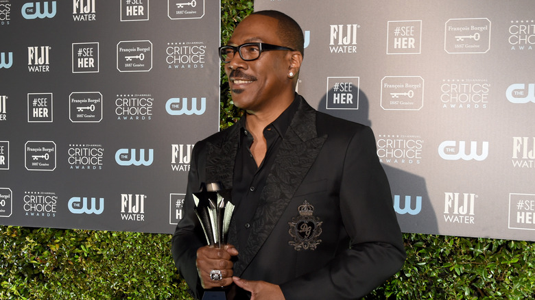 Eddie Murphy receiving a lifetime achievement award