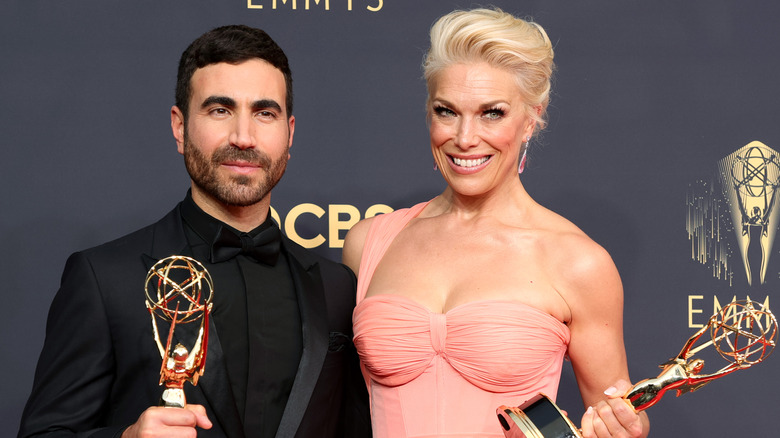 Brett Goldstein, Hannah Waddingham with Emmys