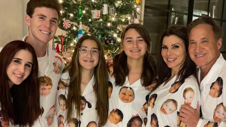 Heather Dubrow and family posing