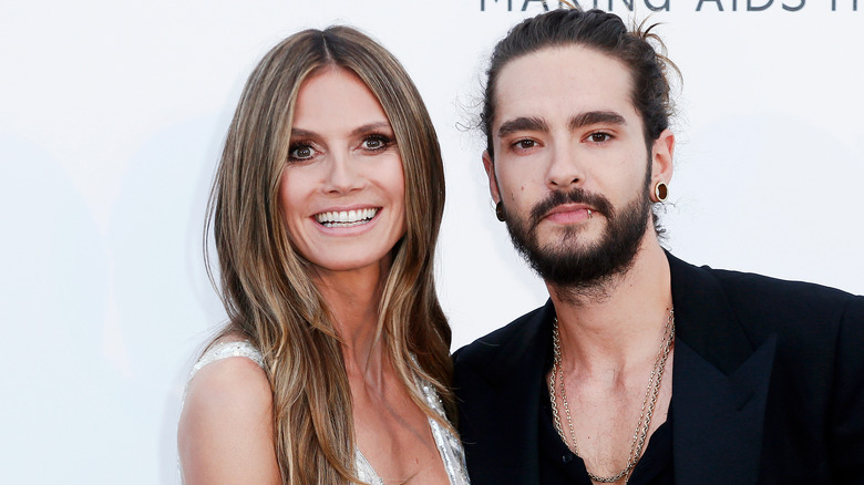 Heidi Klum and Tom Kaulitz smile 