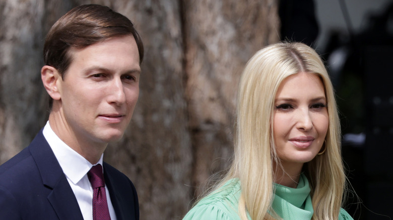 Jared Kushner and Ivanka Trump outside