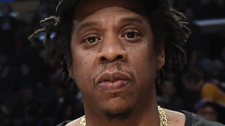 Jay-Z posing at an event