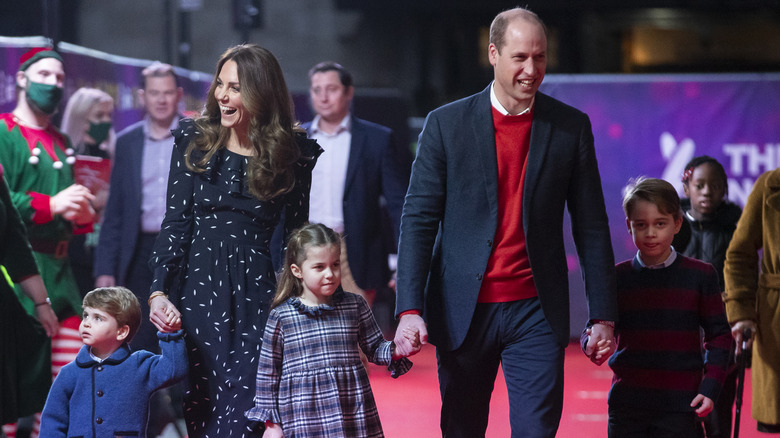 The Cambridge family at an event 