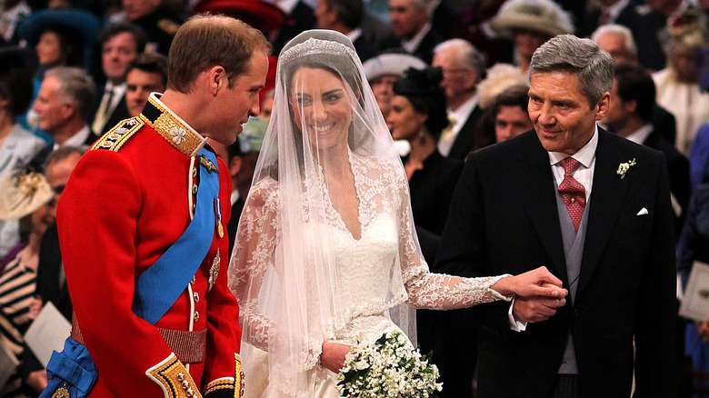 Prince William, Kate Middleton, and Michael Middleton