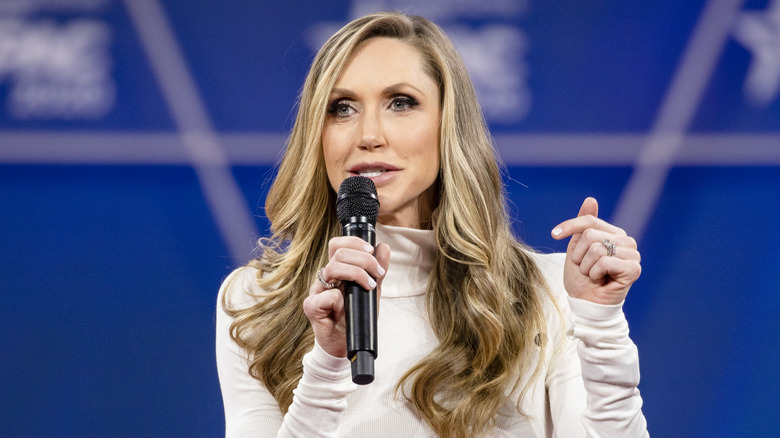 Lara Trump speaking at an event