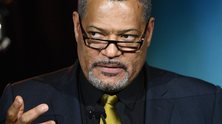 Laurence Fishburne speaking at a UNICEF event