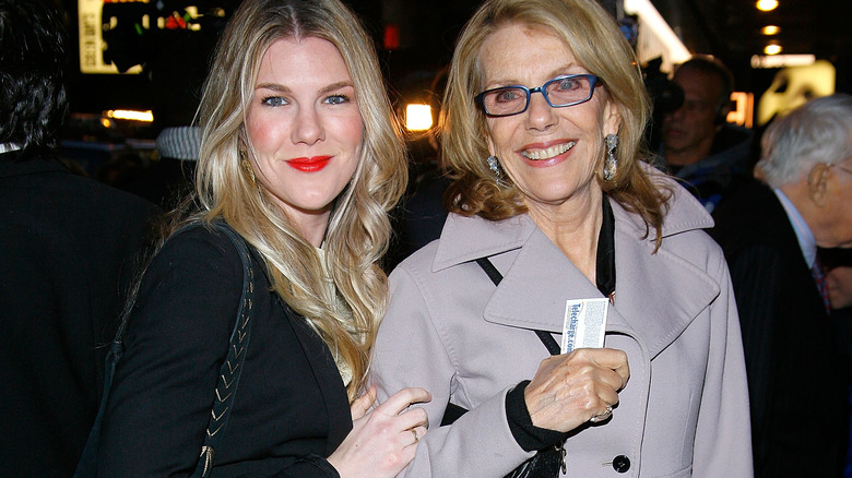 Lily Rabe, Jill Clayburgh posing