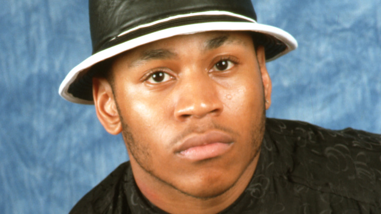 LL Cool J wearing a leather bucket hat