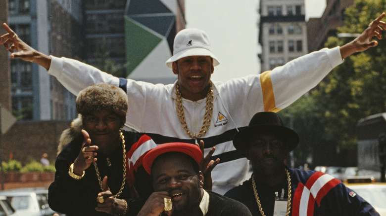 LL Cool J riding in a car filming "I Need Love" music video