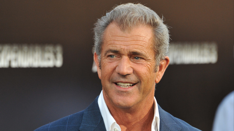 Mel Gibson smiling at public event