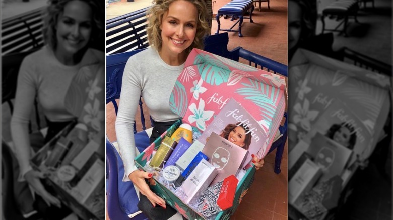 Melora Hardin holding FabFitFun box