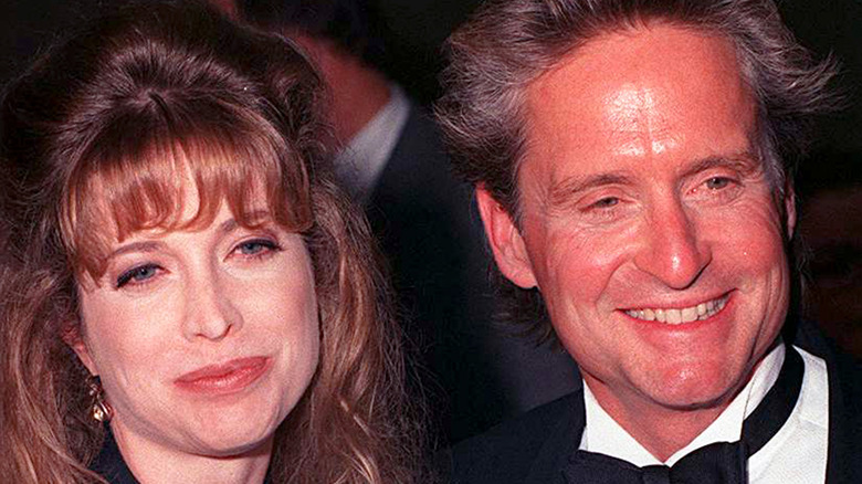 Michael Douglas and Diandra Luker smiling