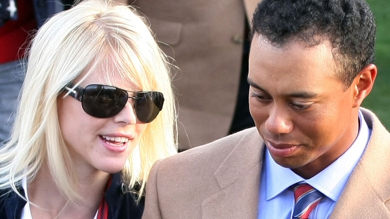 Elin Nordegren and Tiger Woods