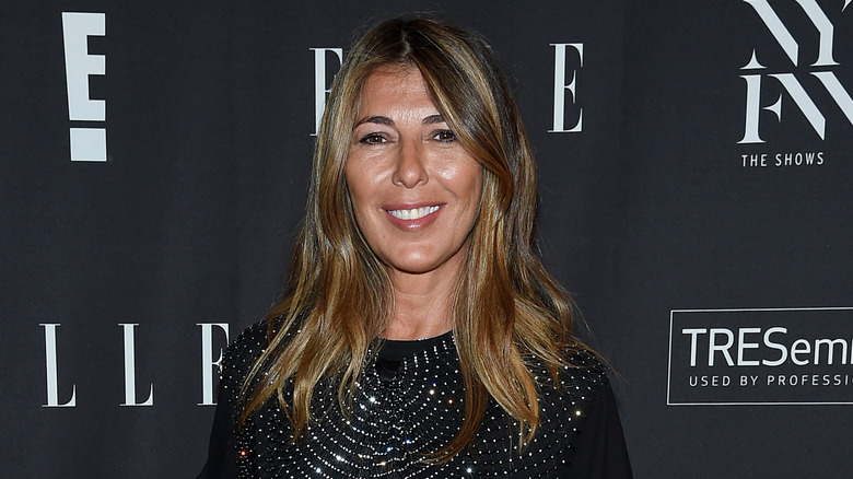 Nina Garcia in a black t-shirt