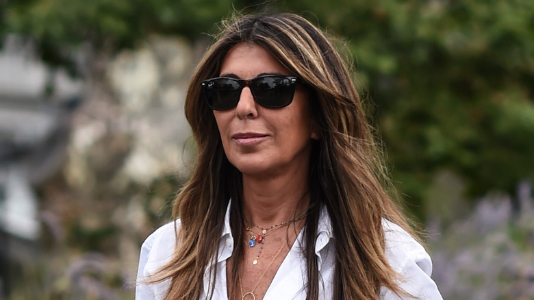 Nina Garcia in a white button down