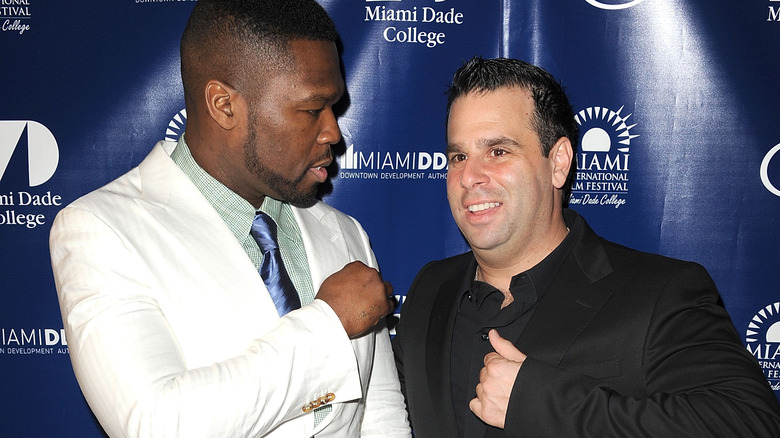 50 Cent and Randall Emmett posing together