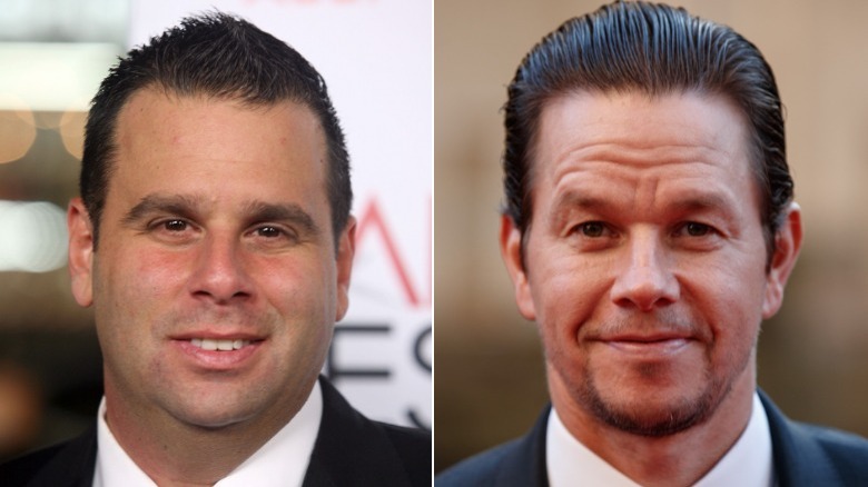 Young Randall Emmett and Mark Wahlberg split image