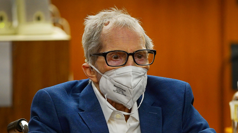 Robert Durst wearing a mask