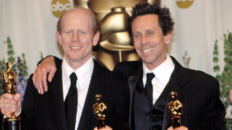 Ron Howard, Brian Grazer posing