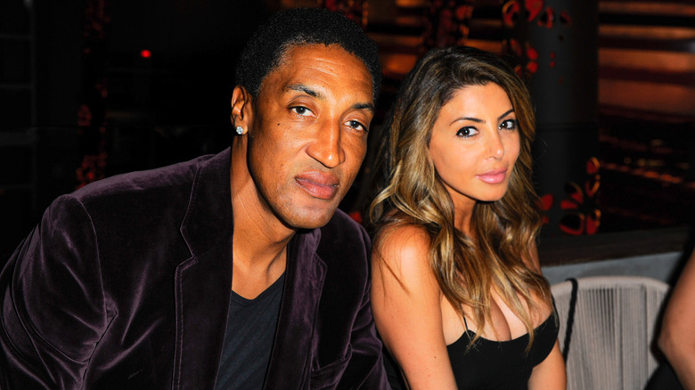 Scottie Pippen posing with Larsa Pippen