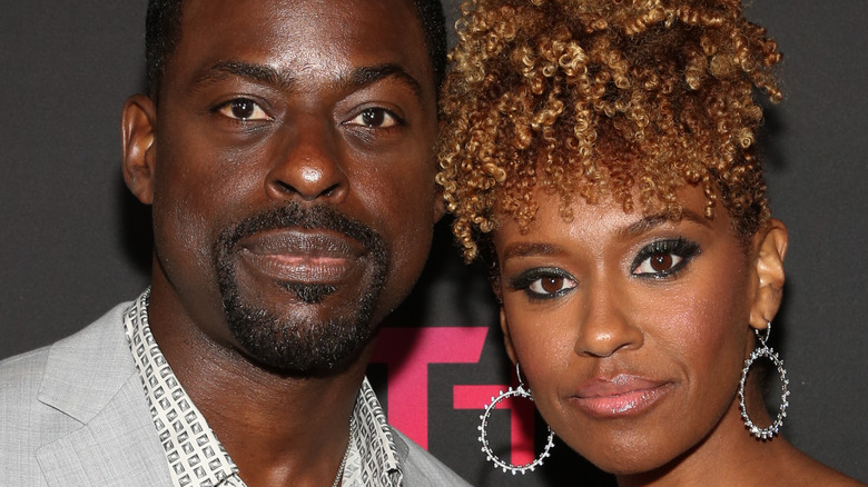 Sterling K. Brown posing with Ryan Michelle Bathe