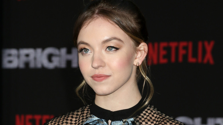 Sydney Sweeney with an updo