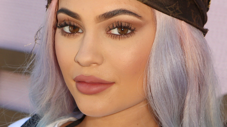 Kylie Jenner with flat expression 