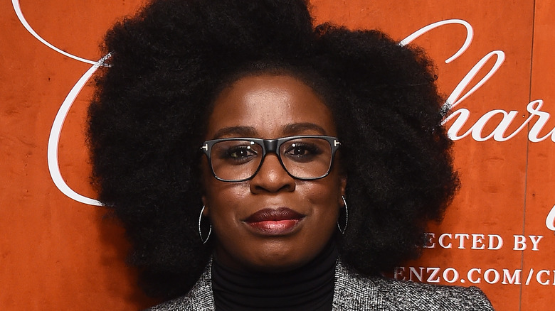 Uzo Aduba wearing glasses