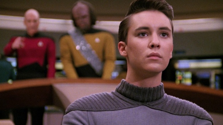 Wil Wheaton in TNG, looking away