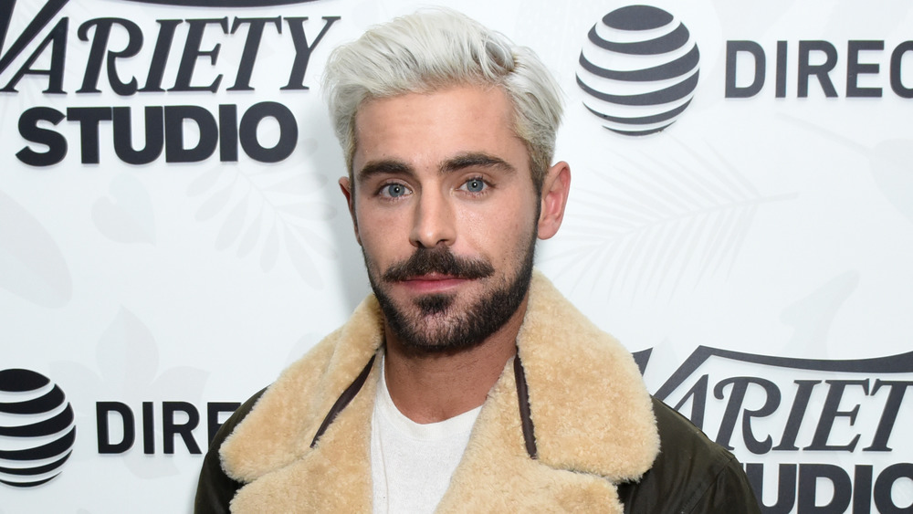 Zac Efron bleached hair beard