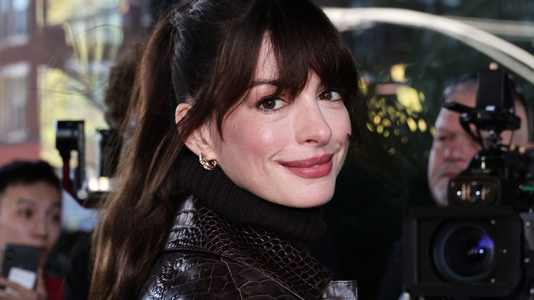 Anne Hathaway smiling