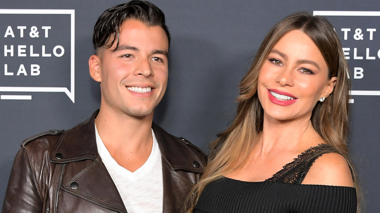 Manolo Gonzalez Vergara and Sofia Vergara smiling