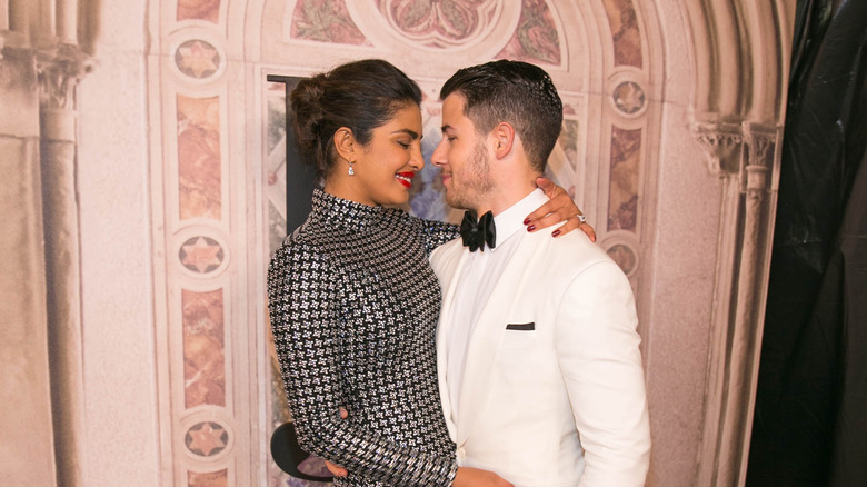 Priyanka Chopra and Nick Jonas embrace