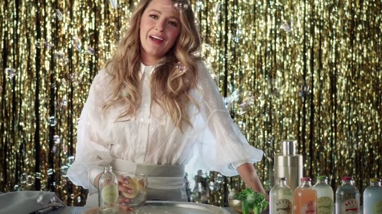 Blake Lively with some Betty Buzz drinks