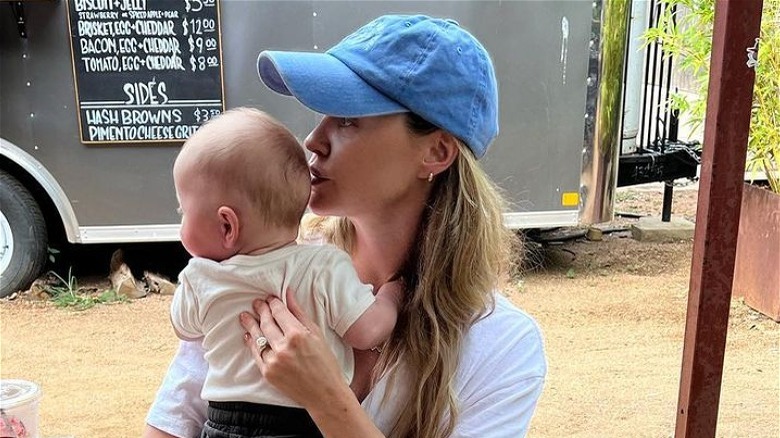 Becca Tobin kissing son Ford Martin