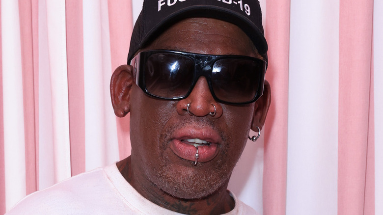 Dennis Rodman posing