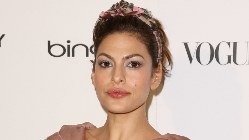 Eva Mendes staring