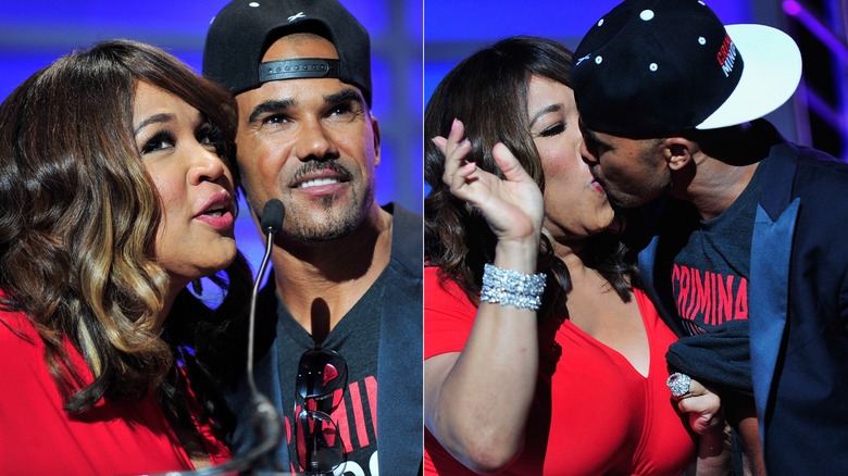 Kym Whitley and Shemar Moore kissing