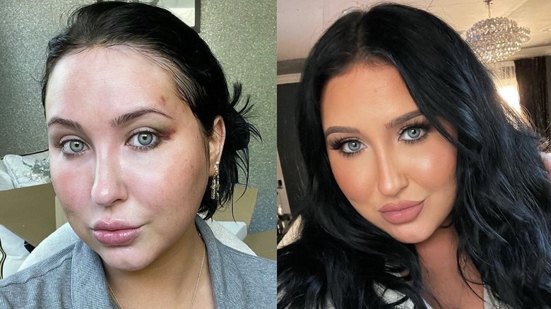 Jaclyn Hill natural and with makeup