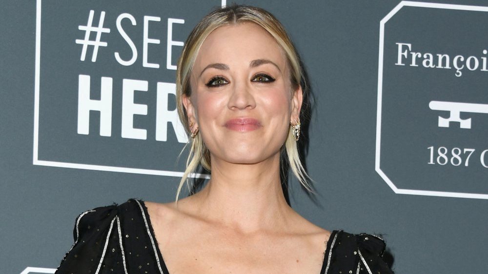 Kaley Cuoco poses in the press room during the 24th annual Critics' Choice Awards