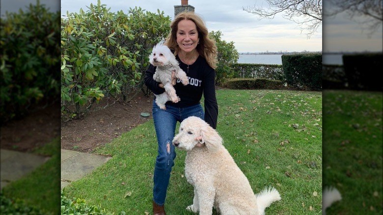 Kathie Lee Gifford with her dogs