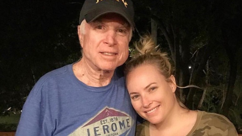 John McCain hugging Meghan McCain