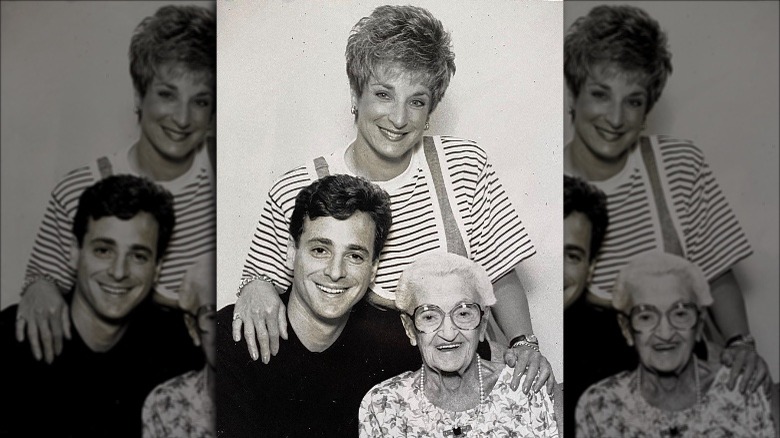 Bob Saget with sister Gay and grandmother Bella Comer