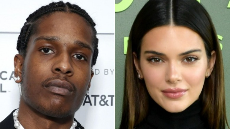 A$AP Rocky and Kendall Jenner split image