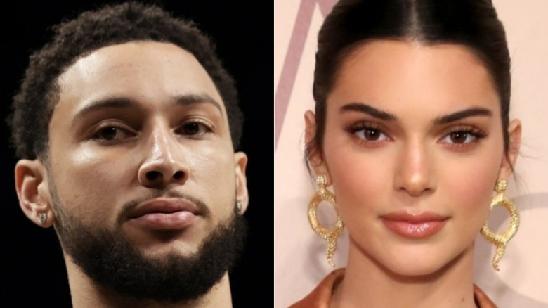 Ben Simmons and Kendall Jenner split image