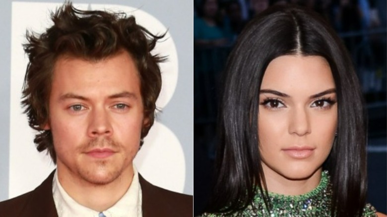 Harry Styles and Kendall Jenner split image