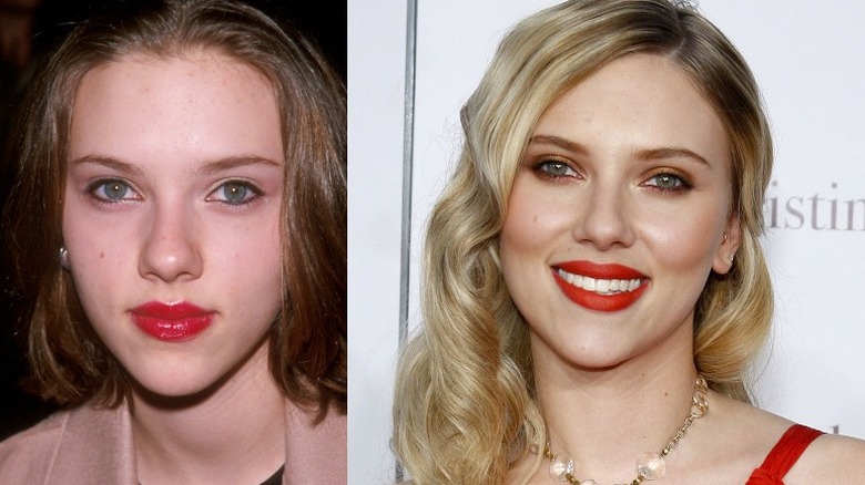 Scarlett Johansson in 2000 and Scarlett Johansson in 2008