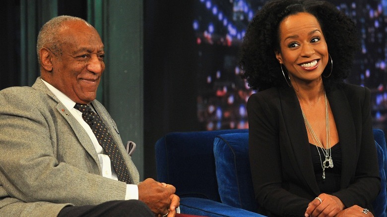 Bill Cosby and Tempestt Bledsoe during interview