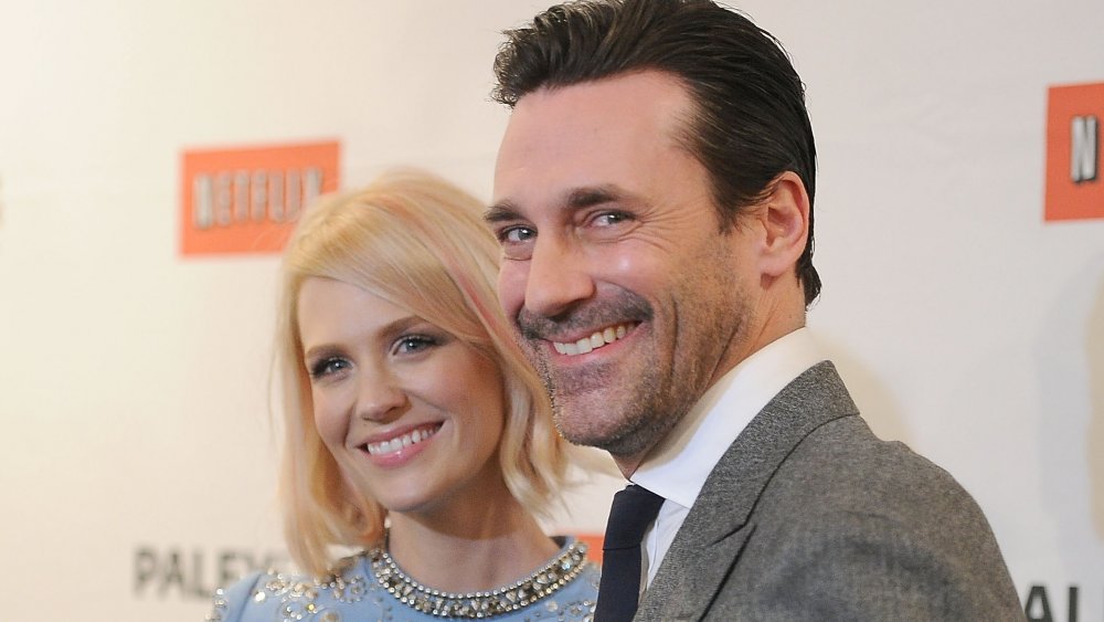 January Jones and Jon Hamm