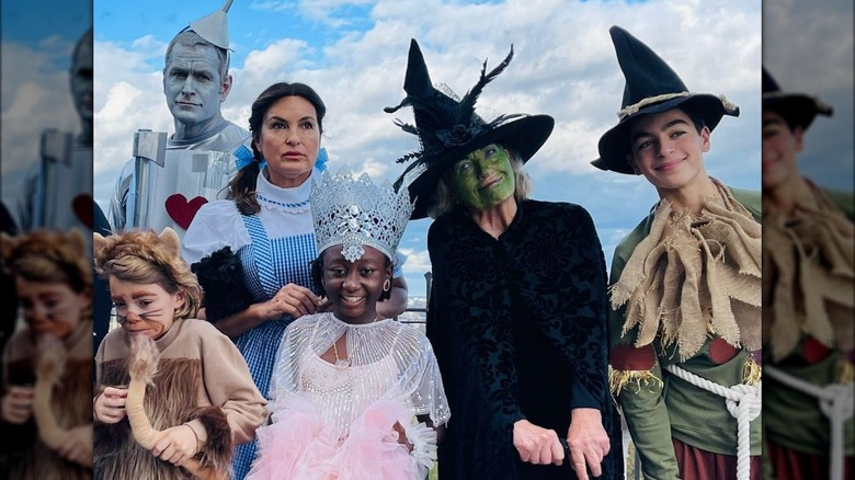 Peter Hermann, Mariska Hargitay, and their kids on Halloween